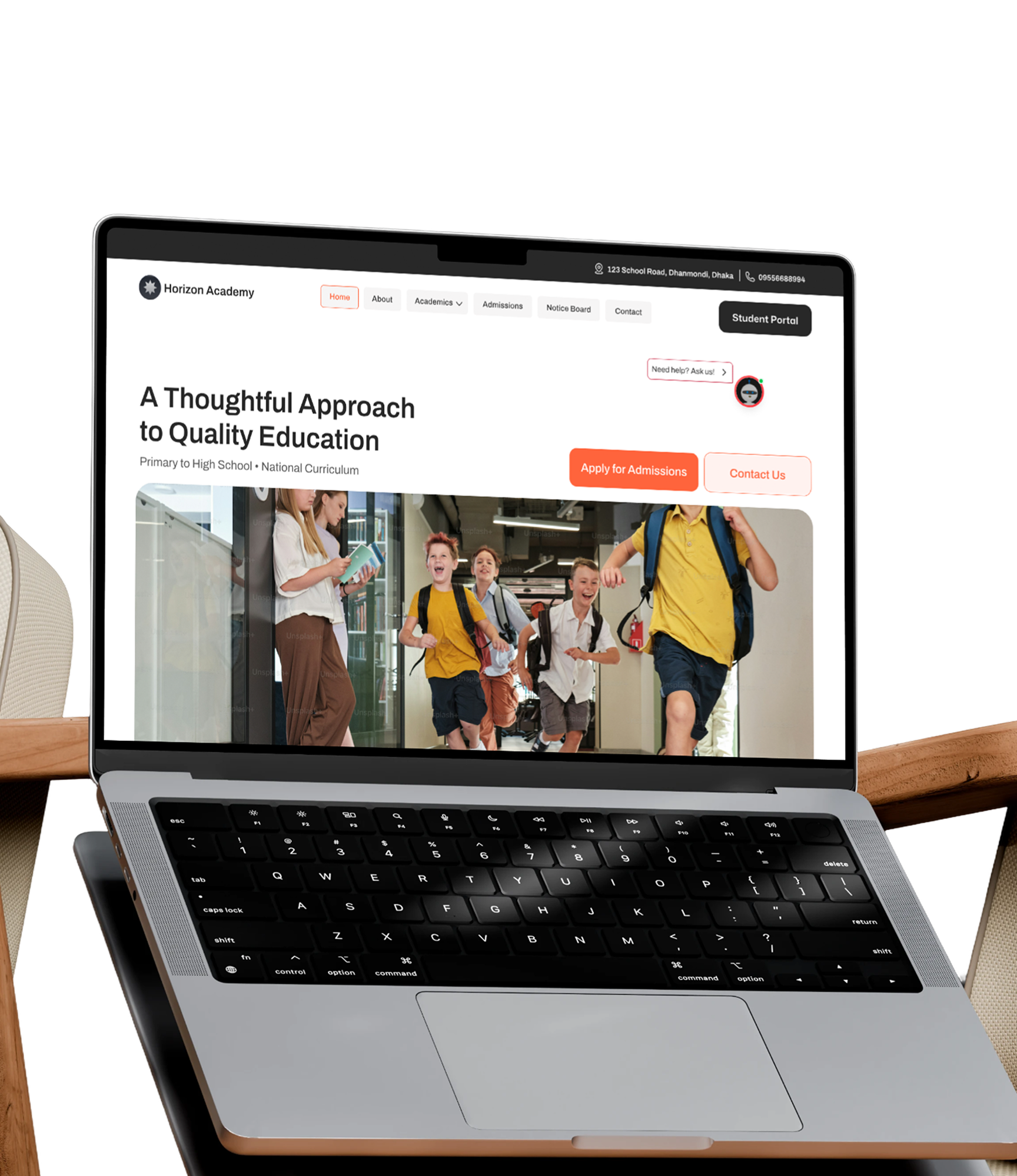EdTech platform mockup