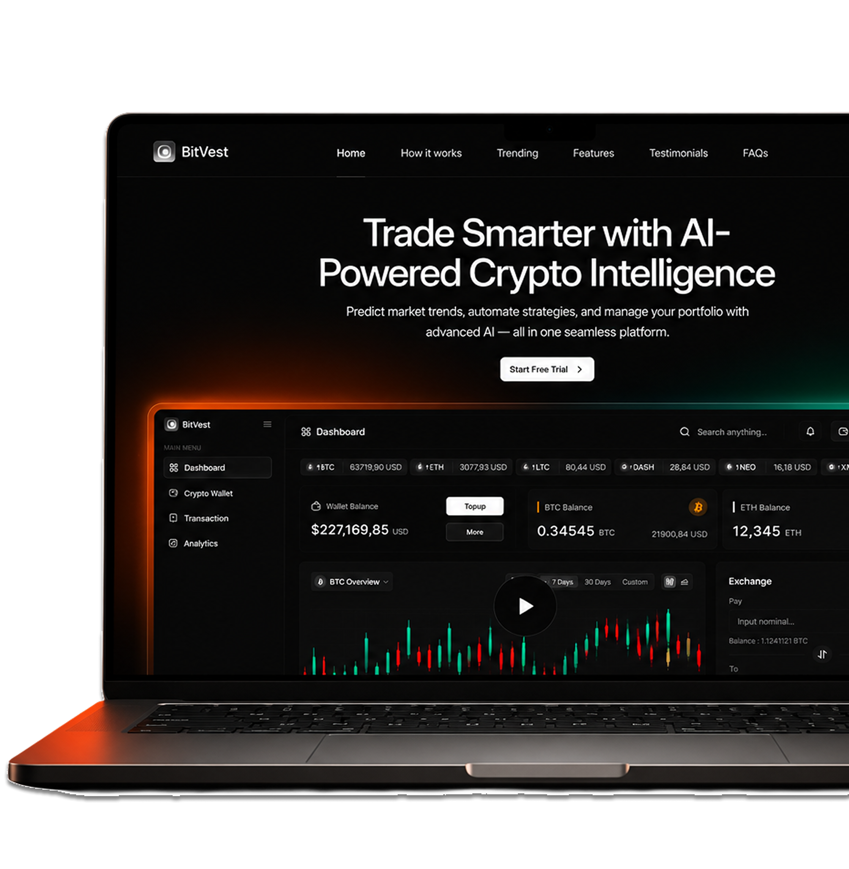FinTech app mockup